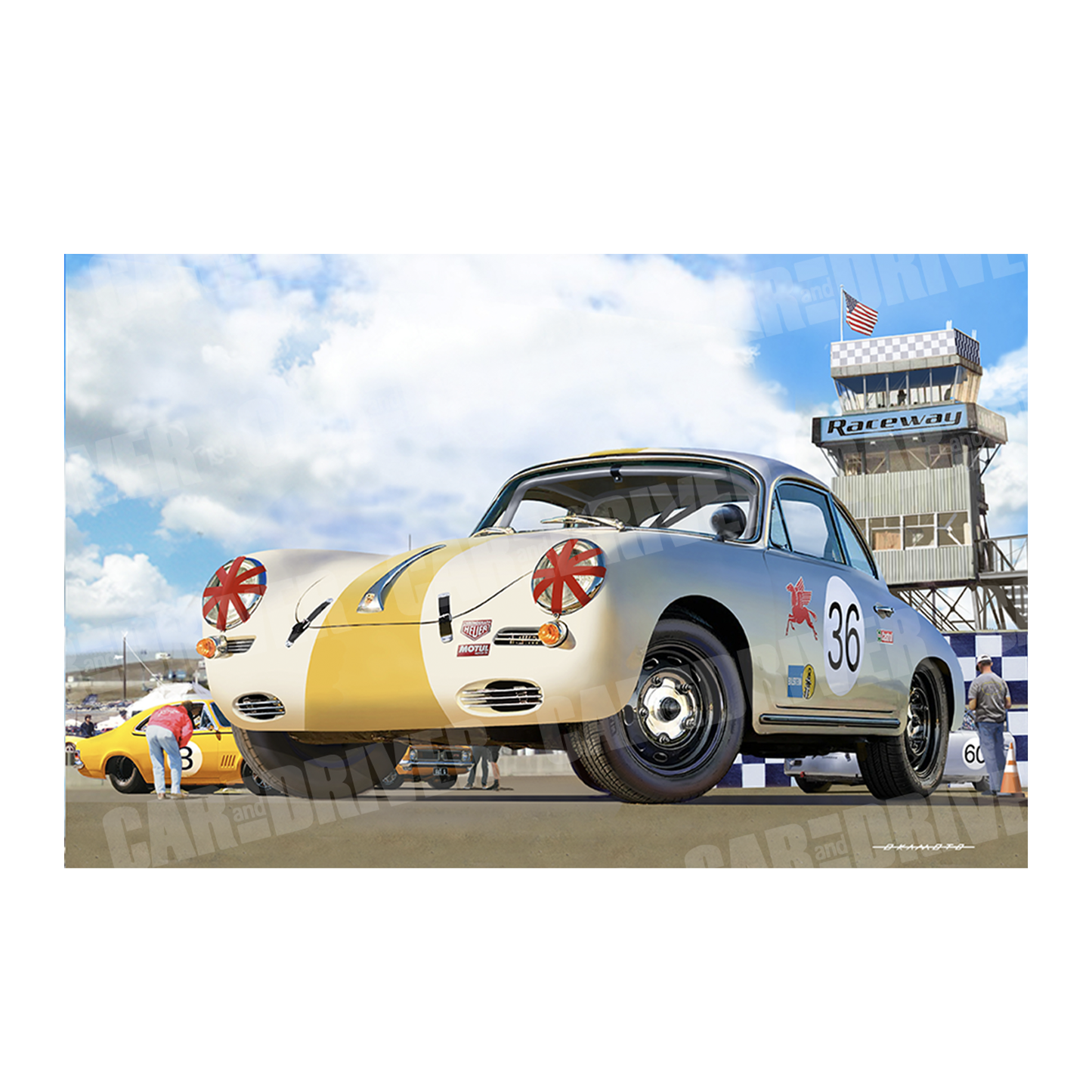 ポルシェ356B『CAR and DRIVER』(2024年9月号)表紙