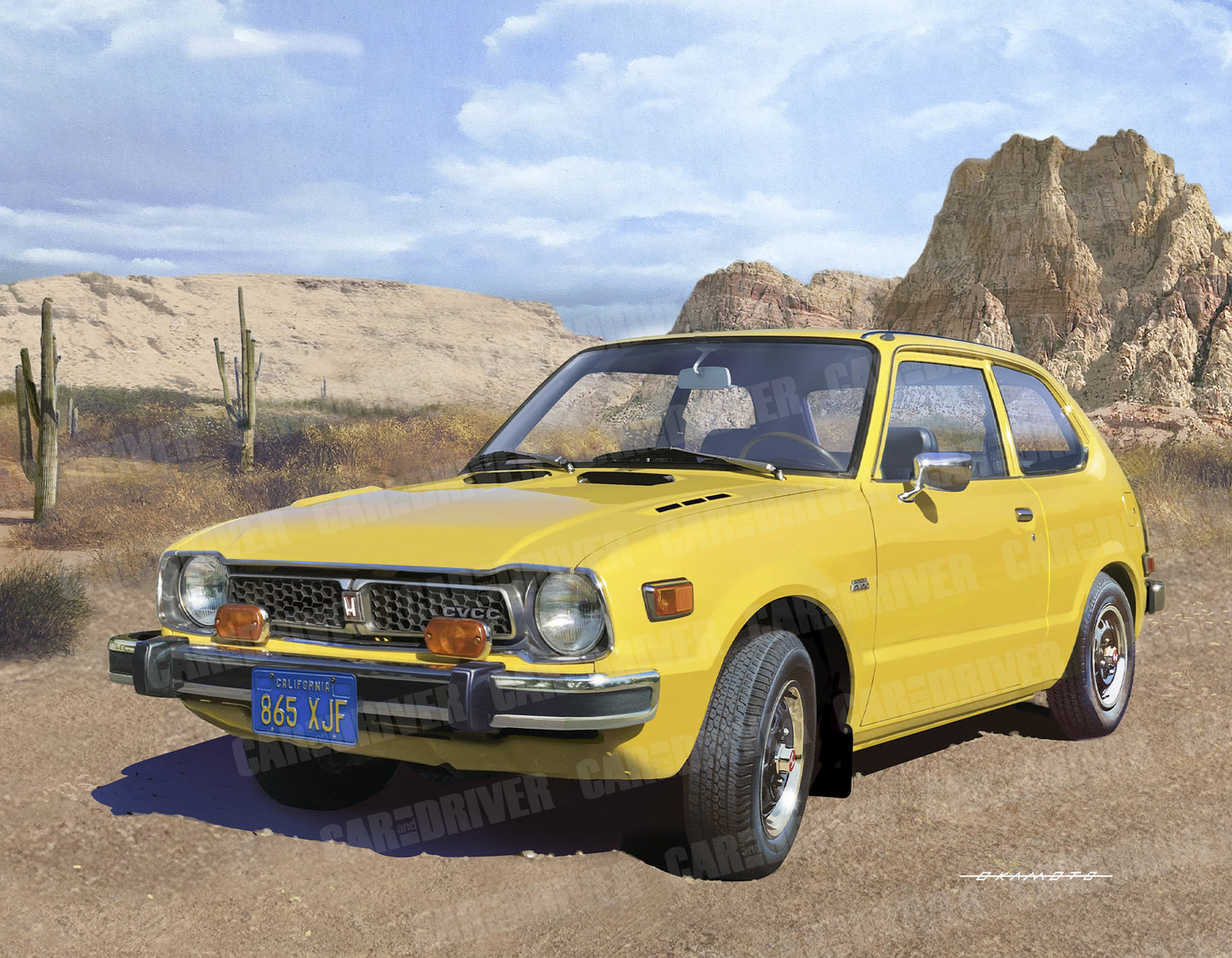 ホンダ・シビックCVCC『CAR and DRIVER』(2024年7月号)表紙