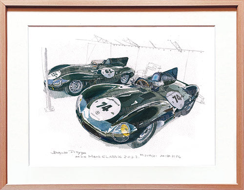 【原画】ジャガーDタイプ ショートノーズ&ロングノーズ  ル・マン・クラシック2022