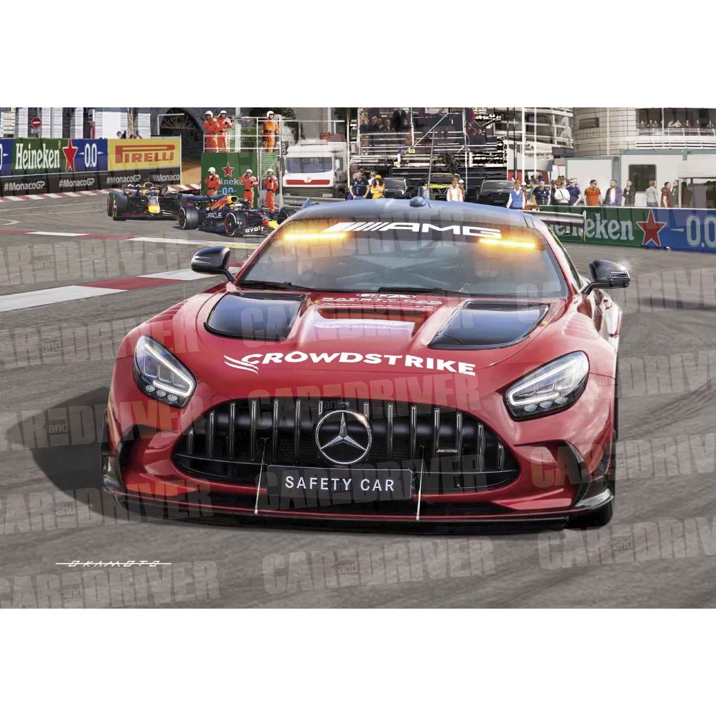 AMG GT F1 セーフティカー『CAR and DRIVER』(2025年7月号)表紙