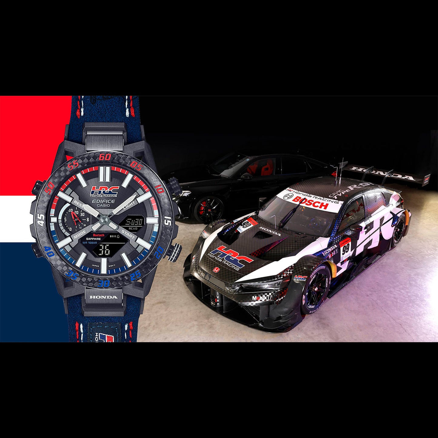 【CASIO】EDIFICE Honda Racing コラボレーションモデル/ECB-2000HR-1AJR