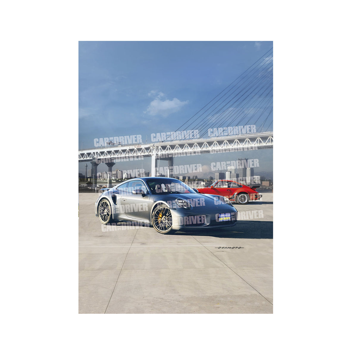 【アートボード】ポルシェ 911ターボSと930ターボ『CAR and DRIVER』（2026年11月号）表紙